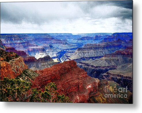 Grand Canyon Metal Print featuring the photograph Cloudy Day At The Canyon by Paul Mashburn