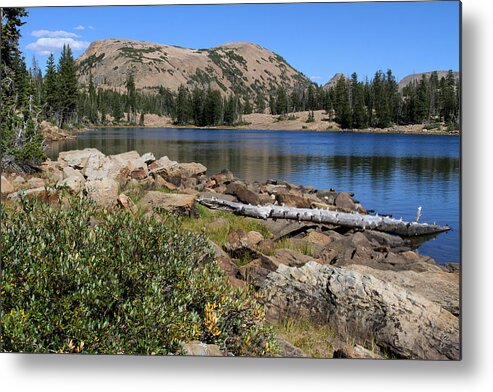 Lake Utah Landscape Uinta Mountain Summer Scenic No People Wilderness Metal Print featuring the photograph Clyde Lake by Brett Pelletier
