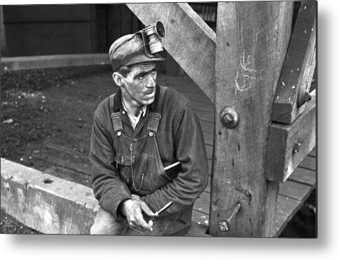 1935 Metal Print featuring the photograph Coal Miner, 1935 by Granger