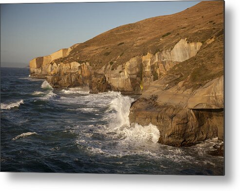 Colin Monteath Metal Print featuring the photograph Coast And Tunnel Beach Otago New Zealand by Colin Monteath