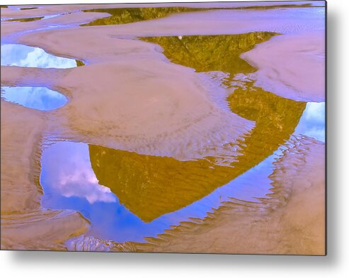 Nature Metal Print featuring the photograph Coastal Landscape in abstract 1 by Jonathan Nguyen