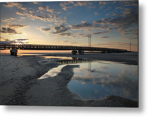 Pools Metal Print featuring the photograph Coastal Ponds And Bridge I by Steven Ainsworth