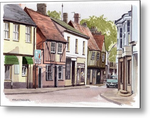 English Villages Metal Print featuring the painting Coggeshall by Colin Parker