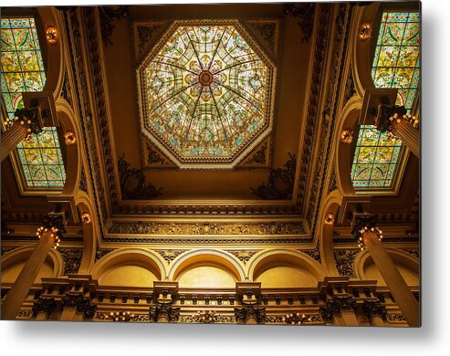 Theater Metal Print featuring the photograph Colon Theater Interior Decoration by Jess Kraft