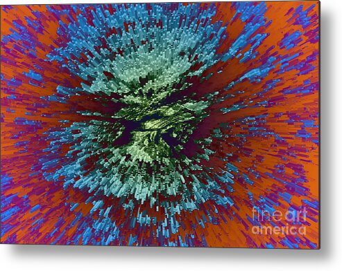 Abstract Metal Print featuring the photograph Color Extrusion by Diane Macdonald