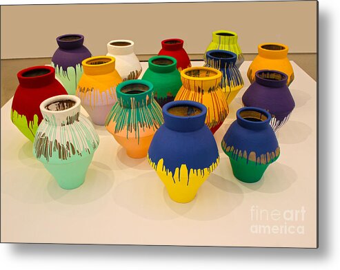 Vases Metal Print featuring the photograph Color Vases by Carlos Diaz