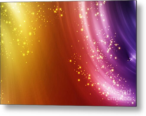  Abstract Metal Print featuring the digital art Colorful fog by Amanda Mohler