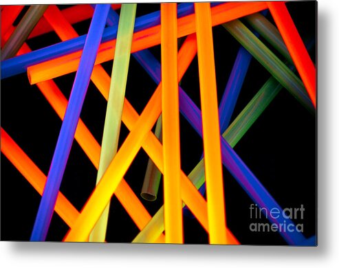 Color Metal Print featuring the photograph Coloring Between the Lines by Charles Dobbs