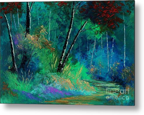 Trees Metal Print featuring the painting Colors of a Dream by Steven Lebron Langston