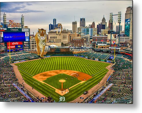 King Kong Metal Print featuring the photograph Comerica Park Detroit MI with the Tigers by Nicholas Grunas
