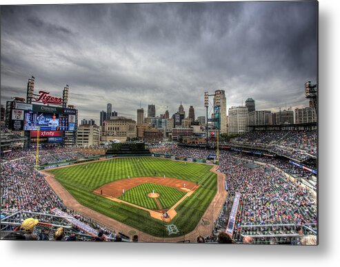 Detroit Tigers Metal Print featuring the photograph Comerica Park Home of the Tigers by Shawn Everhart