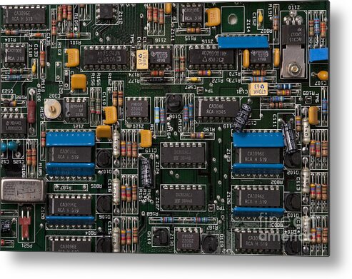 Access Metal Print featuring the photograph Computer Circuit Board by Jim Corwin