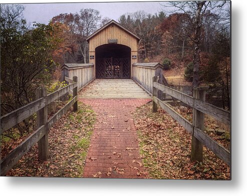 Comstock Metal Print featuring the photograph Comstock Covered Bridge 2 by Joan Carroll