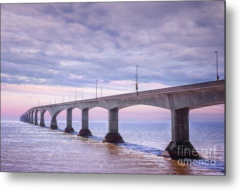 Bridge Metal Print featuring the photograph Confederation Bridge sunset by Elena Elisseeva