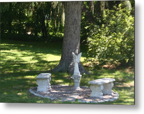 Bench Metal Print featuring the photograph Contemplation by David S Reynolds