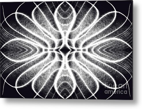 Light Metal Print featuring the digital art Contours 8 by Wendy Wilton