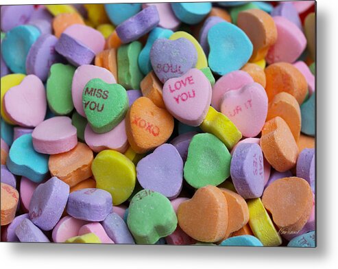 Valentines Metal Print featuring the photograph Conversational Hearts by Diana Haronis