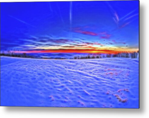 East Dover Vermont Metal Print featuring the photograph Cooper Hill Sunrise by Tom Singleton