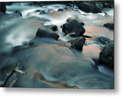 Unique Metal Print featuring the photograph Copper Stream 1 by Roger Snyder