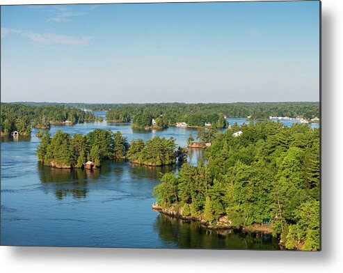 Photography Metal Print featuring the photograph Cottages In Thousand Islands Region by Panoramic Images