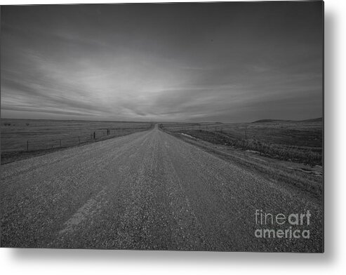 Road Metal Print featuring the photograph A Country Road of South Dakota by Steve Triplett