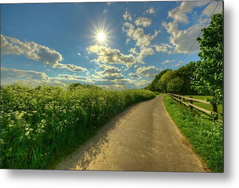 Tranquility Metal Print featuring the photograph Countryroad In Springtime by Conceived By Sunstonecruiser