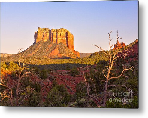 Courthouse Butte Metal Print featuring the photograph Courthouse Butte at sunset Sedona Arizona by Ken Brown