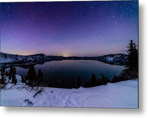 Crater Lake Metal Print featuring the photograph Crater Lake Reflections by Mike Ronnebeck