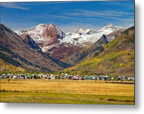 Autumn Metal Print featuring the photograph Crested Butte Colorado Autumn View by James BO Insogna