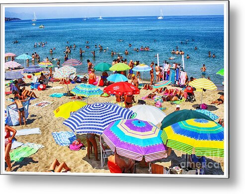 Beach Metal Print featuring the photograph Crowded Beach by Stefano Senise