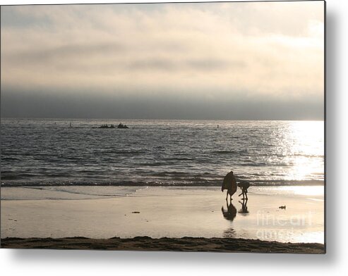 Ian Metal Print featuring the photograph Curious Kids on the Beach by Ian Donley