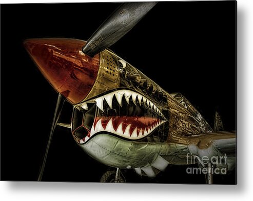 Ine Art Photography Metal Print featuring the photograph Curtiss P40 Warhawk ... by Chuck Caramella