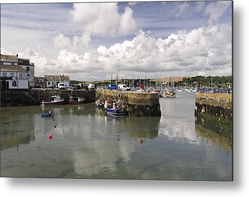 Britain Metal Print featuring the photograph Custom House Quay and Falmouth Harbour by Rod Johnson