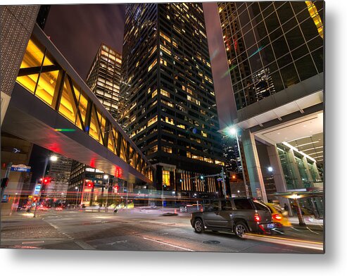Downtown Houston Metal Print featuring the photograph Dallas and Louisiana by Tim Stanley
