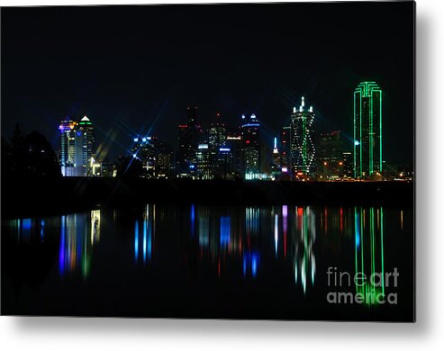 Dallas Metal Print featuring the photograph Dallas Reflections by Charles Dobbs