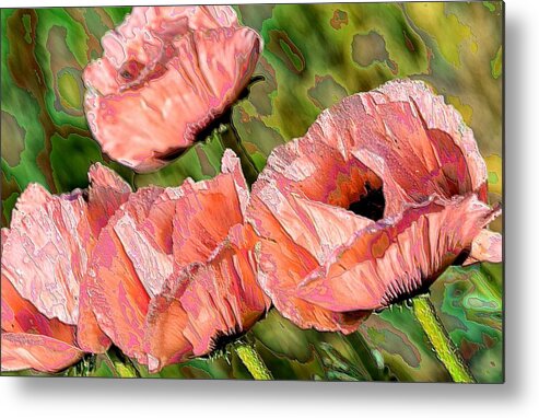 Poppies Metal Print featuring the photograph Dance of the Poppies by Jacqui Binford-Bell