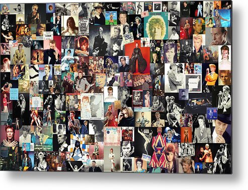 David Bowie Metal Print featuring the digital art David Bowie Collage by Zapista OU