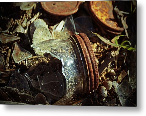 Mason Jar Metal Print featuring the photograph Days Gone By by Jeanne May