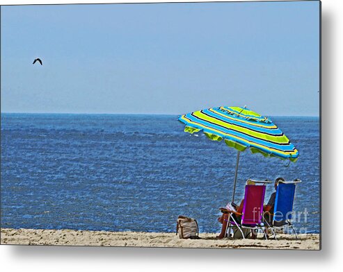 Beach Scene Metal Print featuring the photograph Daytime Relaxation by Dawn Gari