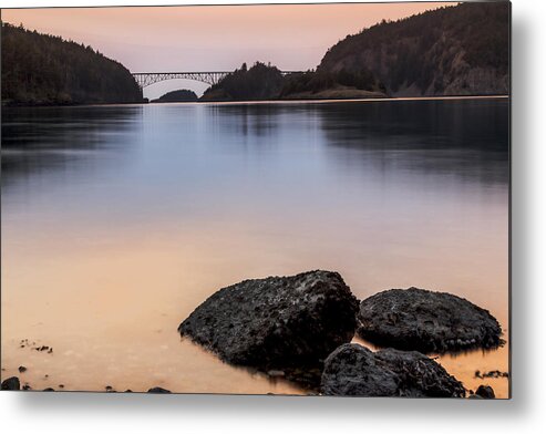 Deception Pass Metal Print featuring the photograph Deception Pass Sunset by Tony Locke