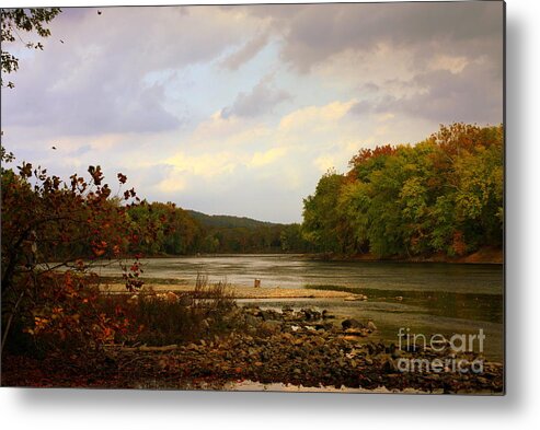Landscape Metal Print featuring the photograph Delaware River by Marcia Lee Jones