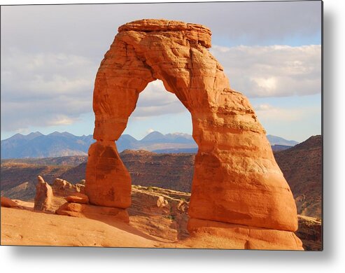 Landscape Photograph Metal Print featuring the photograph Delicate Arch by Cascade Colors