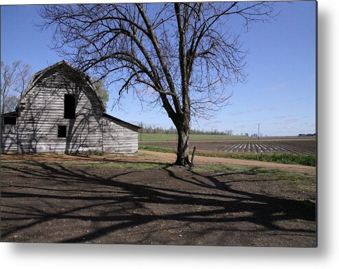 Delta Metal Print featuring the digital art Delta Barn by Audreen Gieger