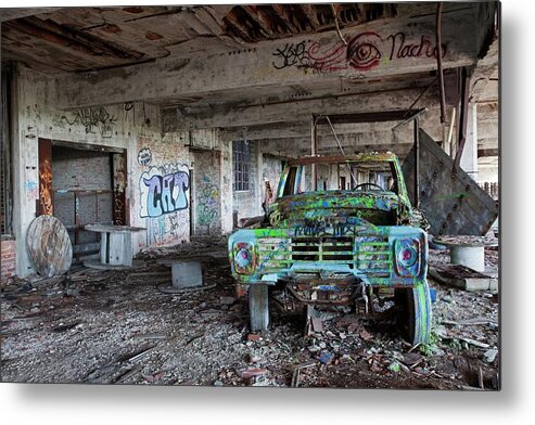 Packard Metal Print featuring the photograph Derelict Car Factory by Jim West