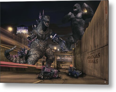 King Kong Metal Print featuring the photograph Detroits Zoo by Nicholas Grunas