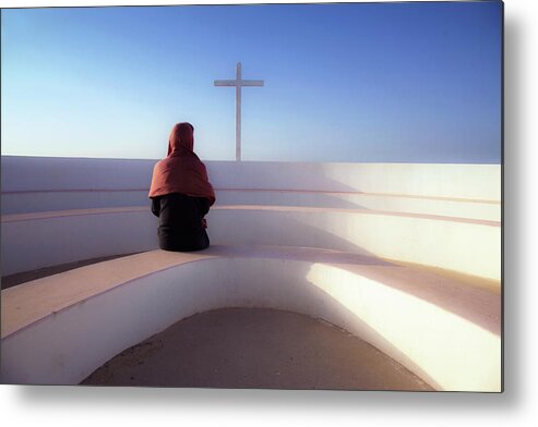 Cross Metal Print featuring the photograph Devotion by Marc Apers