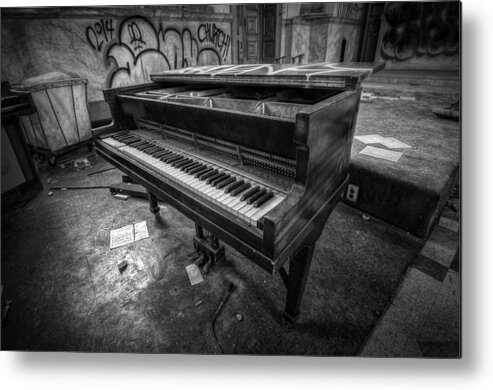 Piano Metal Print featuring the photograph Dirty tunes. by Rob Dietrich