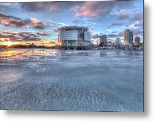Discovery World Metal Print featuring the photograph Discovery World On Ice by Paul Schultz