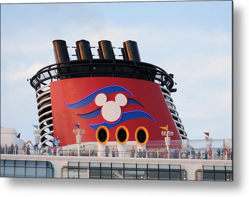 Cruise Ship Metal Print featuring the photograph Disney Fantasy smokestack by Bradford Martin