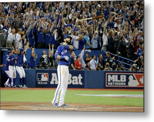 Jose Antonio Bautista Metal Print featuring the photograph Division Series - Texas Rangers V by Tom Szczerbowski